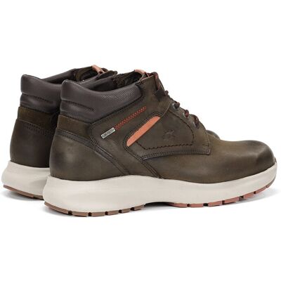 Fluchos - Botines de hombre fabricados en impermeable. Marrón oscuro 45 Fluchos - Botines de hombre fabricados en impermeable. Marrón oscuro 45