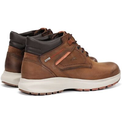 Fluchos - Botines de hombre fabricados en impermeable. Marrón / Naranja 46 Fluchos - Botines de hombre fabricados en impermeable. Marrón / Naranja 46