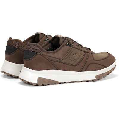 Fluchos - Zapatos de cordones de hombre fabricados en nobuck. Marrón piedra 40 Fluchos - Zapatos de cordones de hombre fabricados en nobuck. Marrón piedra 40