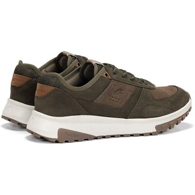 Fluchos - Zapatos de cordones de hombre fabricados en nobuck. Marrón oscuro 45 Fluchos - Zapatos de cordones de hombre fabricados en nobuck. Marrón oscuro 45