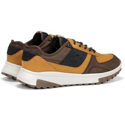 Fluchos - Zapatos de cordones de hombre fabricados en nobuck. Marrón / Naranja 45 Fluchos - Zapatos de cordones de hombre fabricados en nobuck. Marrón / Naranja 45