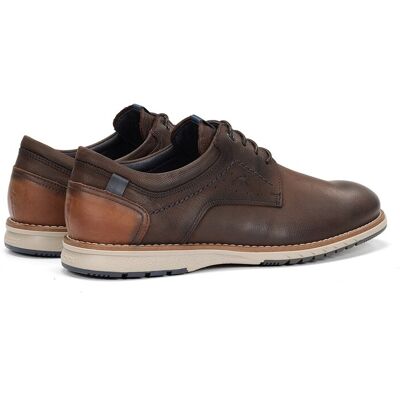 Fluchos - Zapatos de cordones de hombre fabricados en engrasado. Marrón oscuro 39 Fluchos - Zapatos de cordones de hombre fabricados en engrasado. Marrón oscuro 39