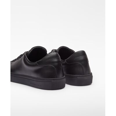 Adolfo Dominguez - Zapatillas deportivas de hombre básicas de piel. Negro 44 Adolfo Dominguez - Zapatillas deportivas de hombre básicas de piel. Negro 44