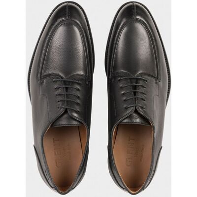 Glent - Zapatos derby de hombre de piel ancho especial. Negro 39 Glent - Zapatos derby de hombre de piel ancho especial. Negro 39