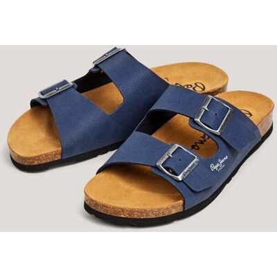 Pepe Jeans - Sandalias de hombre con doble hebilla. Navy 44 Pepe Jeans - Sandalias de hombre con doble hebilla. Navy 44