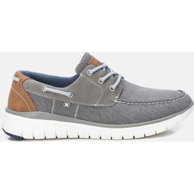 XTI - Náuticos de hombre con cordones y suela de goma. Gris 41 XTI - Náuticos de hombre con cordones y suela de goma. Gris 41