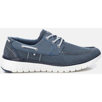 XTI - Náuticos de hombre con cordones y suela de goma. Azul / Blanco 42 XTI - Náuticos de hombre con cordones y suela de goma. Azul / Blanco 42