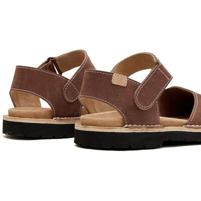 CASTELL MENORCA - Sandalia unisex tipo frailera. Marrón oscuro 38 CASTELL MENORCA - Sandalia unisex tipo frailera. Marrón oscuro 38