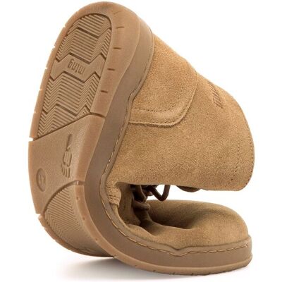 mustang - Zapatos de cordones de hombre en piel de serraje con piso respetuoso. Beige 41 mustang - Zapatos de cordones de hombre en piel de serraje con piso respetuoso. Beige 41