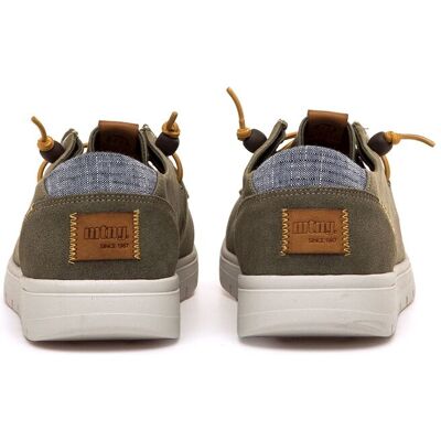 mustang - Mocasines de hombre en piel de serraje con piso ligero. Verde Oliva 40 mustang - Mocasines de hombre en piel de serraje con piso ligero. Verde Oliva 40