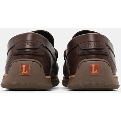 Lottusse - Náuticos Sailor de piel de vacuno de hombre. Moka 43 Lottusse - Náuticos Sailor de piel de vacuno de hombre. Moka 43