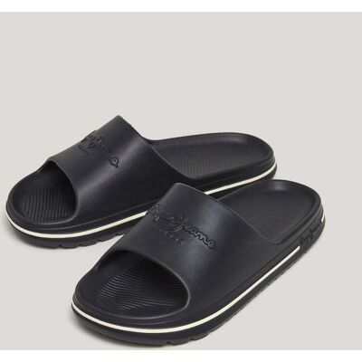 Pepe Jeans - Chanclas de hombre de playa moldeadas. Negro 46 Pepe Jeans - Chanclas de hombre de playa moldeadas. Negro 46