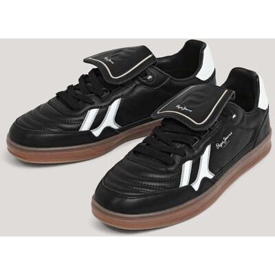 Pepe Jeans - Ball - zapatillas piel suela cupsole. Negro 41 Pepe Jeans - Ball - zapatillas piel suela cupsole. Negro 41