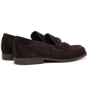 Fluchos - Mocasines de hombre fabricados en serraje. Marrón 43 Fluchos - Mocasines de hombre fabricados en serraje. Marrón 43