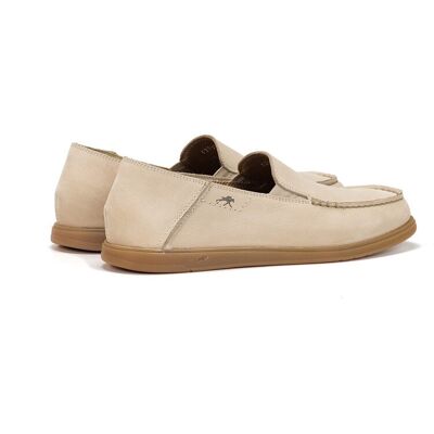 Fluchos - Mocasines de hombre fabricados en nobuck. Blanco 39 Fluchos - Mocasines de hombre fabricados en nobuck. Blanco 39