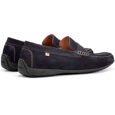 Fluchos - Mocasines de hombre fabricados en serraje. Azul 41 Fluchos - Mocasines de hombre fabricados en serraje. Azul 41