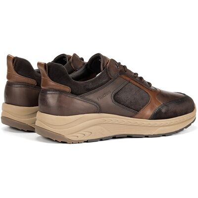 Fluchos - Zapatos de cordones de hombre fabricados en nobuck. Marrón 42 Fluchos - Zapatos de cordones de hombre fabricados en nobuck. Marrón 42