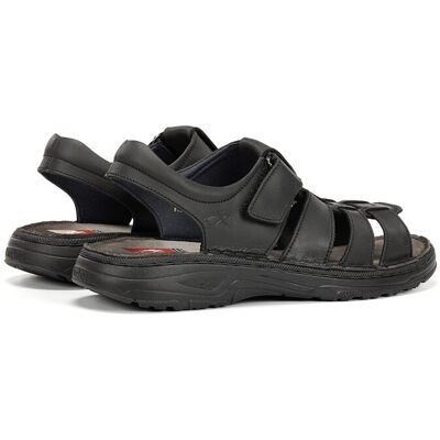 Fluchos - Sandalias de hombre fabricados en engrasado. Negro 44 Fluchos - Sandalias de hombre fabricados en engrasado. Negro 44