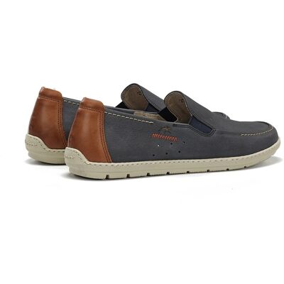 Fluchos - Mocasines de hombre fabricados en nobuck. Azul 40 Fluchos - Mocasines de hombre fabricados en nobuck. Azul 40
