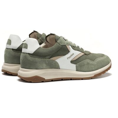 Fluchos - Zapatos de cordones de hombre fabricados en serraje. Verde 44 Fluchos - Zapatos de cordones de hombre fabricados en serraje. Verde 44