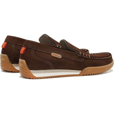 Fluchos - Mocasines de hombre fabricados en nobuck. Marrón 42 Fluchos - Mocasines de hombre fabricados en nobuck. Marrón 42