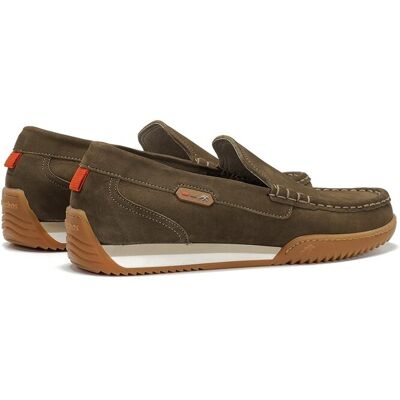 Fluchos - Mocasines de hombre fabricados en nobuck. Verde 45 Fluchos - Mocasines de hombre fabricados en nobuck. Verde 45