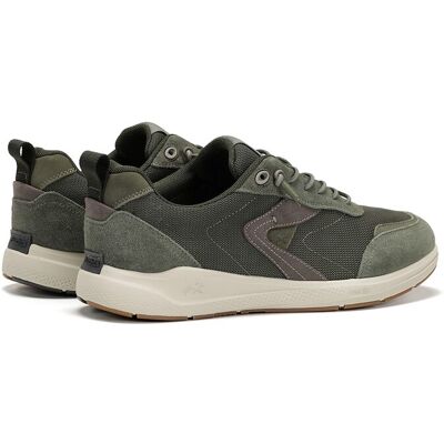 Fluchos - Zapatos de cordones de hombre fabricados en serraje. Verde 42 Fluchos - Zapatos de cordones de hombre fabricados en serraje. Verde 42
