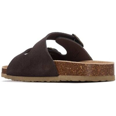 XTI - Sandalias de hombre de piel con doble tira. Marrón 39 XTI - Sandalias de hombre de piel con doble tira. Marrón 39
