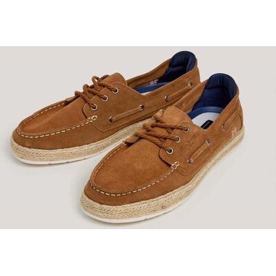 Pepe Jeans - Zapatos náuticos de hombre en ante. Marrón 46 Pepe Jeans - Zapatos náuticos de hombre en ante. Marrón 46