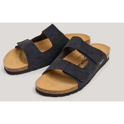 Pepe Jeans - Sandalias de hombre con doble cierre de cierre adherente. Negro 46 Pepe Jeans - Sandalias de hombre con doble cierre de cierre adherente. Negro 46