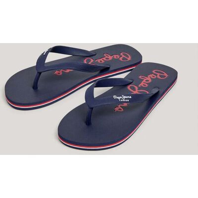 Pepe Jeans - Chanclas de hombre de playa con logo. Navy 40 Pepe Jeans - Chanclas de hombre de playa con logo. Navy 40