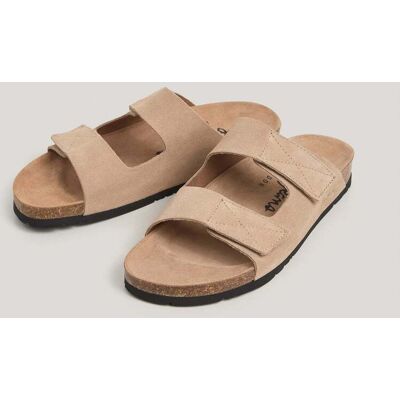 Pepe Jeans - Sandalias de hombre ante con doble cierre de cierre adherente. Natural 46 Pepe Jeans - Sandalias de hombre ante con doble cierre de cierre adherente. Natural 46