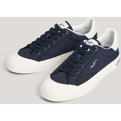 Pepe Jeans - Zapatillas de hombre clásicas de vestir de lona. Azul 44 Pepe Jeans - Zapatillas de hombre clásicas de vestir de lona. Azul 44