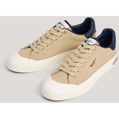 Pepe Jeans - Zapatillas de hombre clásicas de vestir de lona. Natural 43 Pepe Jeans - Zapatillas de hombre clásicas de vestir de lona. Natural 43