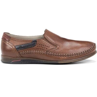 Fluchos - Mocasines de hombre en color marrón y fabricados en piel. Marrón 42 Fluchos - Mocasines de hombre en color marrón y fabricados en piel. Marrón 42