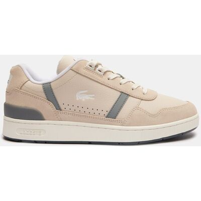 Lacoste - Zapatillas de hombre T-Clip en piel con diseño a tono. Blanco 42 Lacoste - Zapatillas de hombre T-Clip en piel con diseño a tono. Blanco 42