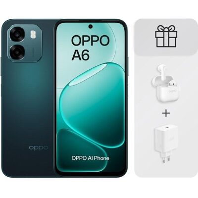OPPO A6 4G 6GB 256GB 6.75" Negro Incluye Auriculares Buds 3 + Cargador 45W OPPO A6 4G 6GB 256GB 6.75" Negro Incluye Auriculares Buds 3 + Cargador 45W