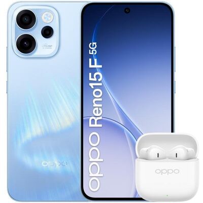 OPPO Reno15 F 5G 8GB 256GB 6.57" Azul Aurora Incluye auriculares OPPO Reno15 F 5G 8GB 256GB 6.57" Azul Aurora Incluye auriculares