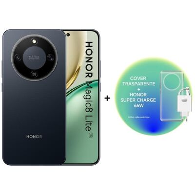 HONOR Magic8 Lite 5G 8GB 512GB 6.79" Negro + Cargador 66W + Funda Transparente HONOR Magic8 Lite 5G 8GB 512GB 6.79" Negro + Cargador 66W + Funda Transparente