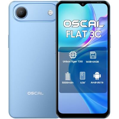 OSCAL Flat 3C 4G 4GB 64GB 6.56" Azul OSCAL Flat 3C 4G 4GB 64GB 6.56" Azul