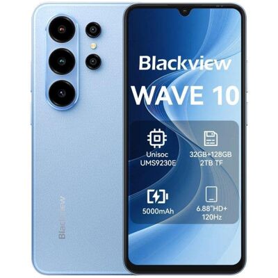 Blackview Wave 10 4G 8GB 128GB 6,88" Azul cámara 32MP Blackview Wave 10 4G 8GB 128GB 6,88" Azul cámara 32MP