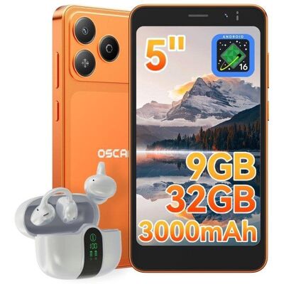 OSCAL Flat 3C Mini 4G 3GB 32GB 5" Naranja batería extraíble OSCAL Flat 3C Mini 4G 3GB 32GB 5" Naranja batería extraíble