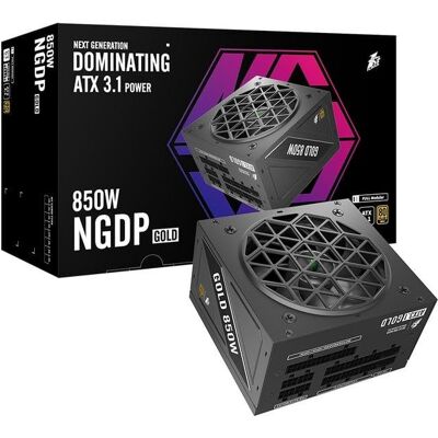 Fuente de Alimentación 1stplayer NGDP-GLD-850-BK-EU 850W 80 PLUS Gold modular semi-passive Fuente de Alimentación 1stplayer NGDP-GLD-850-BK-EU 850W 80 PLUS Gold modular semi-passive