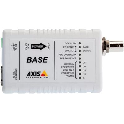 Fuente de Alimentacion Axis PoE+ a traves de cable coaxial Modelo T8641 Blanco para AXIS T8640 Fuente de Alimentacion Axis PoE+ a traves de cable coaxial Modelo T8641 Blanco para AXIS T8640
