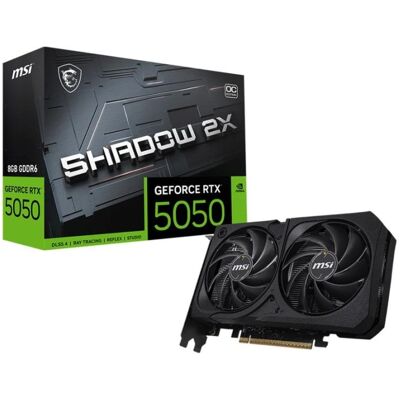 Tarjeta Gráfica MSI GeForce RTX 5050 8G SHADOW 2X OC 8GB GDDR6 Reflex 2 RTX AI DLSS4 Tarjeta Gráfica MSI GeForce RTX 5050 8G SHADOW 2X OC 8GB GDDR6 Reflex 2 RTX AI DLSS4