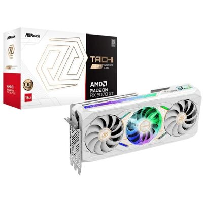 Tarjeta Gráfica AsRock Radeon RX 9070 XT Taichi White OC 16GB GDDR6 Tarjeta Gráfica AsRock Radeon RX 9070 XT Taichi White OC 16GB GDDR6