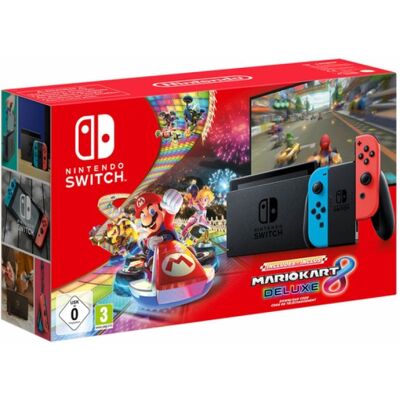 Nintendo Switch Azul Neón/Rojo Neón V2 + Mario Kart 8 Deluxe Nintendo Switch Azul Neón/Rojo Neón V2 + Mario Kart 8 Deluxe