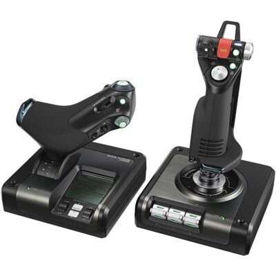 Logitech G Saitek X52 Pro Flight Control System Controlador Simulador de Vuelo Logitech G Saitek X52 Pro Flight Control System Controlador Simulador de Vuelo