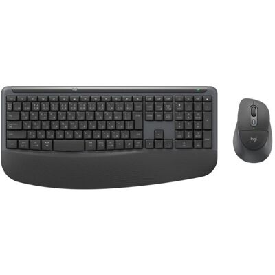 Teclado Logitech Signature Comfort Plus MK880 Bluetooth con combo ratón y reposamanos grafito Teclado Logitech Signature Comfort Plus MK880 Bluetooth con combo ratón y reposamanos grafito