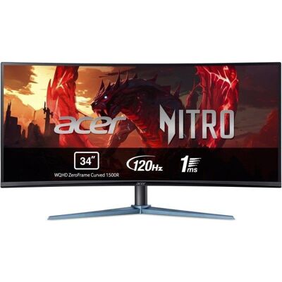 Monitor Acer NITRO ED0 ED340CUJ0BMIIPX 34" WQHD 120Hz VA Curvo Zeroframe AdaptiveSync Altavoces Monitor Acer NITRO ED0 ED340CUJ0BMIIPX 34" WQHD 120Hz VA Curvo Zeroframe AdaptiveSync Altavoces